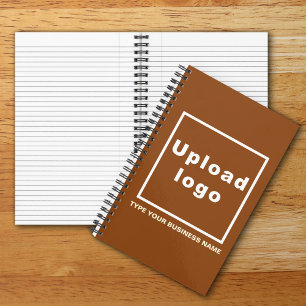 Nom et logo de l'entreprise sur le Carnet Brown à