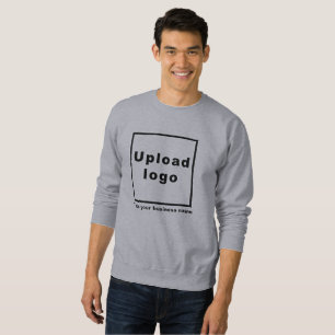 Nom et logo de l'entreprise sur le Sweatshirt gris