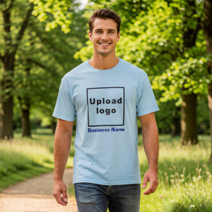 Nom et logo de l'entreprise   T-Shirt Homme Bleu C