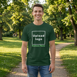 Nom et logo de l'entreprise T-shirt vert forêt f