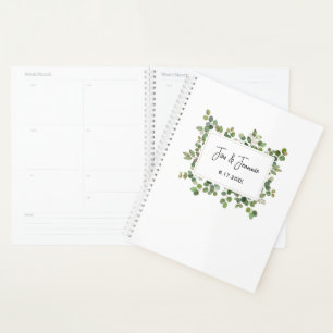 Nom et nom du vert Mariage DATE Couple intemporel