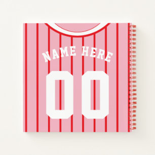 Nom et numéro Carnet de baseball Softball Jersey