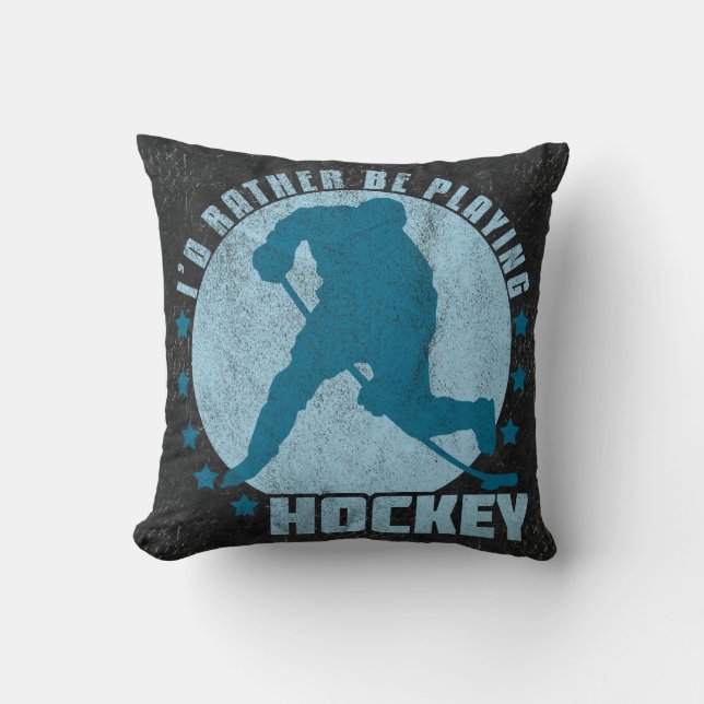 Nom et numéro Coussin du joueur de hockey (Recto)