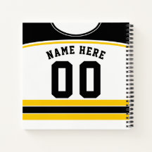 Nom et numéro Hockey Jersey Carnet Modèle