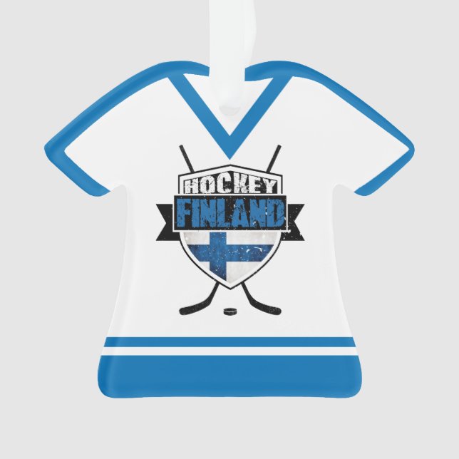 Nom et numéro Jersey Finlande Logo Ornement (devant)