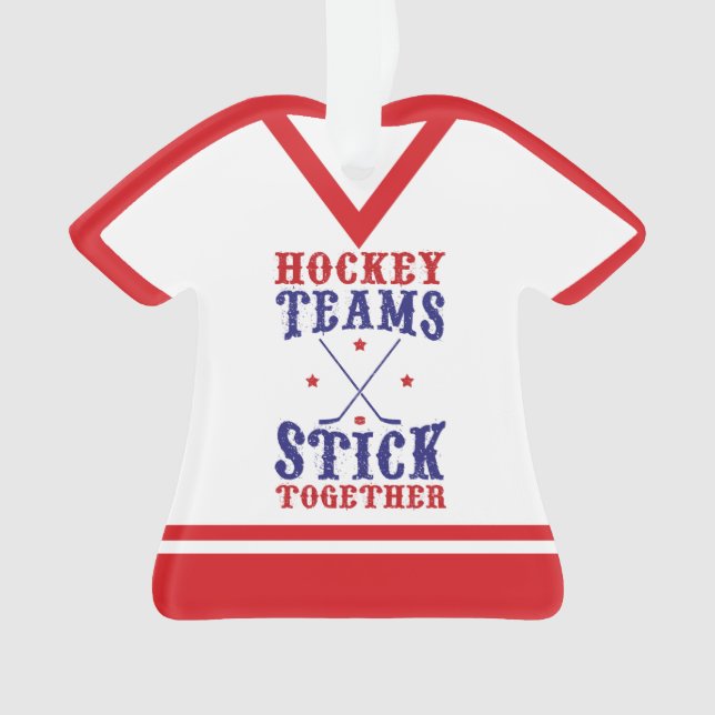 Nom et numéro Jersey Hockey Teams Ornement (devant)