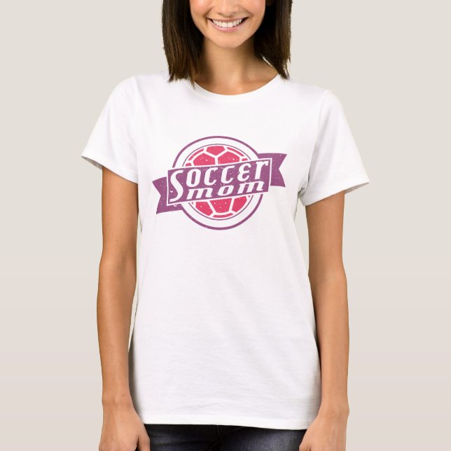 Nom et numéro Retour Imprimer T-shirt Soccer Maman (Devant)