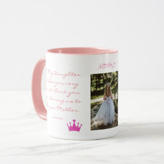 Nom et photo de la tasse personnalisée de la fille