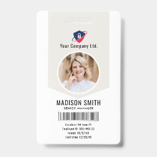 Nom et photo personnalisés Badge de carte d'ide