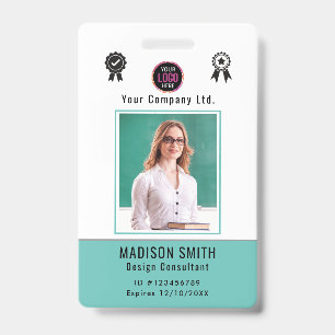 Nom et photo personnalisés Badge de carte d'ide