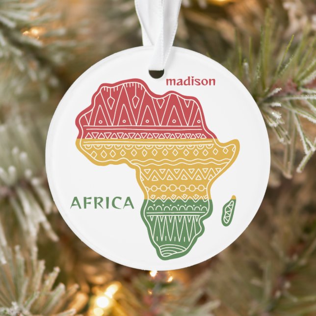 Nom et texte personnalisés Afrique (Arbre)