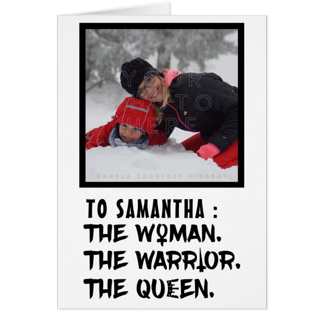 Nom fait sur commande drôle la femme le guerrier (Devant)