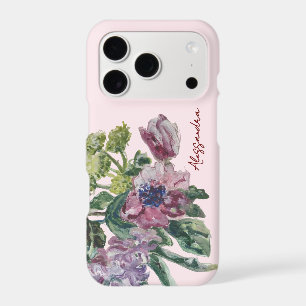 Nom Floral Aquarelle Pastel Rose Chic