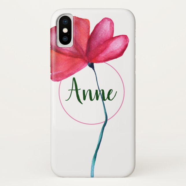 Nom Floral coque iphone Pour Elle (Dos)