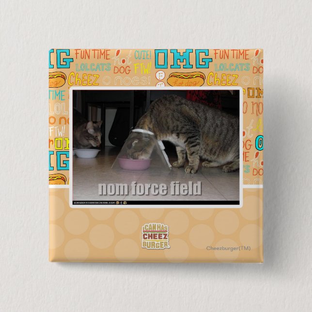 nom force field 2 inch square button (Front)