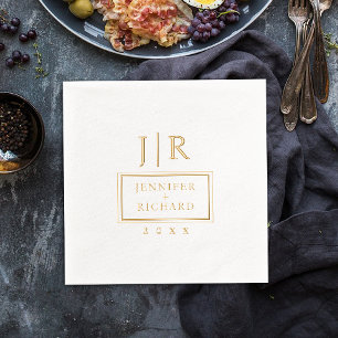 Nom géométrique simple Initiales Mariage Monogramm