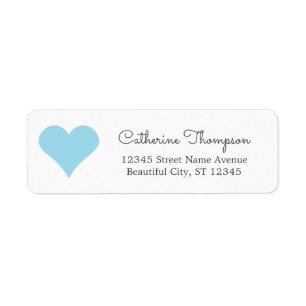 Nom Girly de manuscrit de coeur bleu moderne