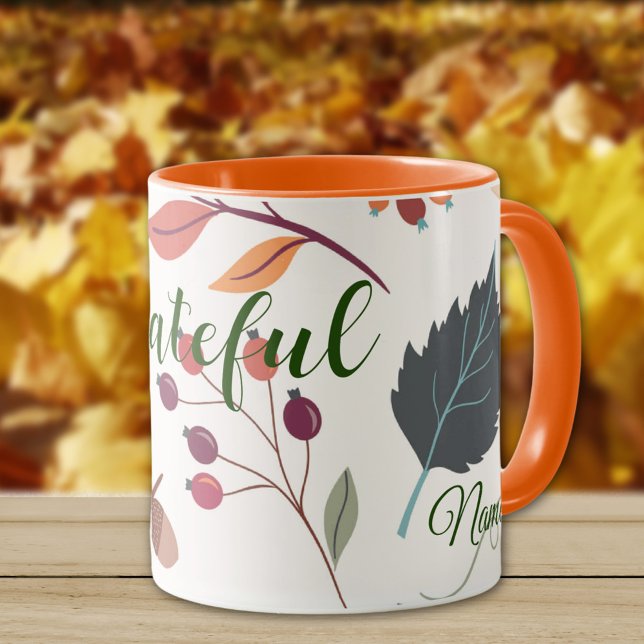 Nom, Grateful Automne 11oz Combo Beverage Mug (Créateur téléchargé)
