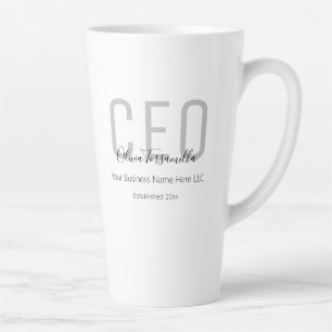 Nom Gray Black PDG Latte Mug