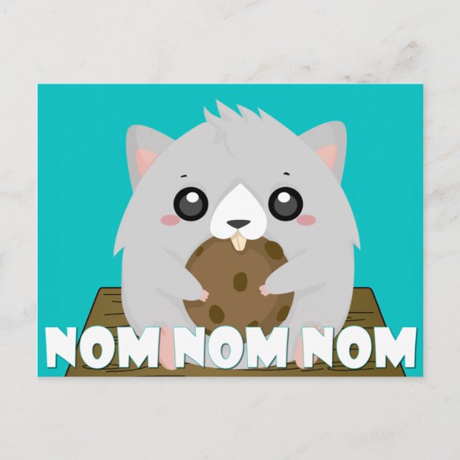 Nom Hamster Postcard (Front)