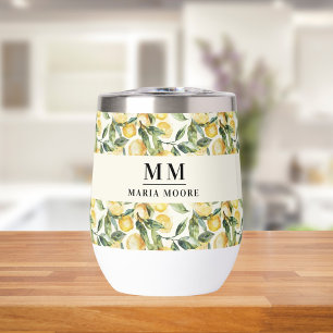 Nom initial du monogramme citron