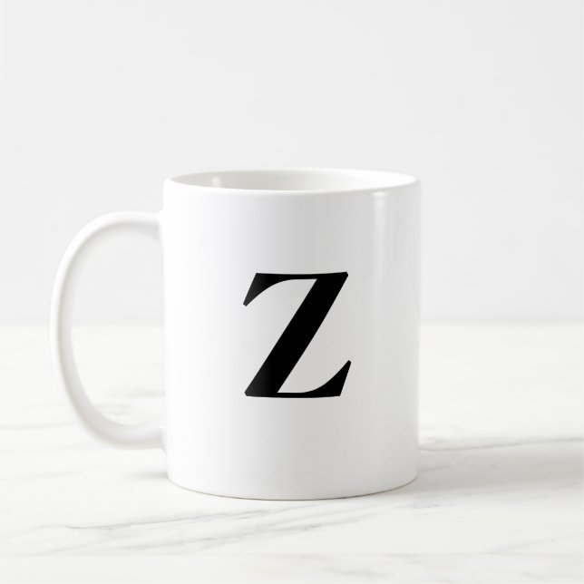 Nom initial et personnalisé Café Mug (Gauche)