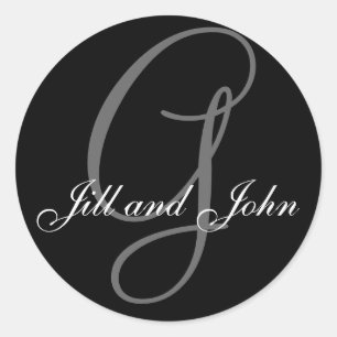 Nom initial G plus prénoms Sticker noir