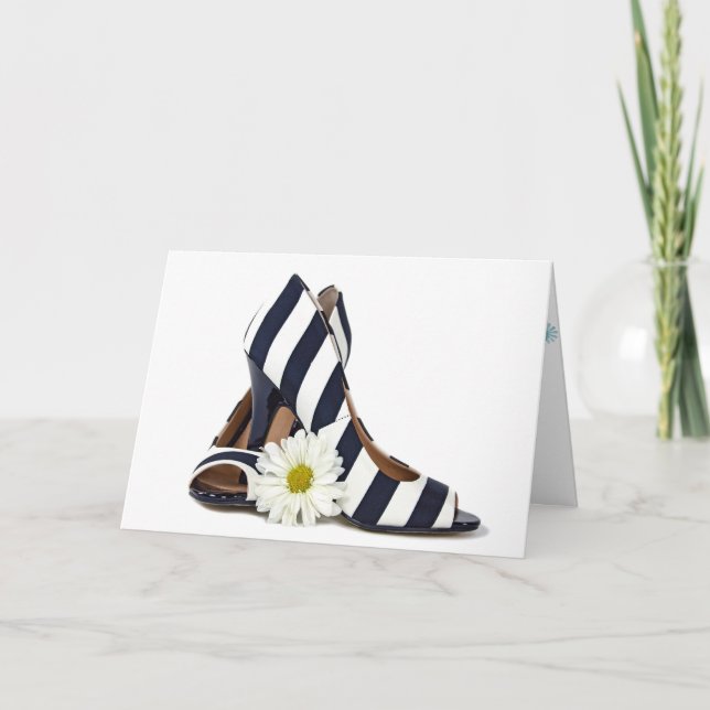 Nom Jour talons hauts avec carte marguerite (Devant)