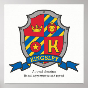 Nom Kingsley signifie affiche de bouclier pour enf