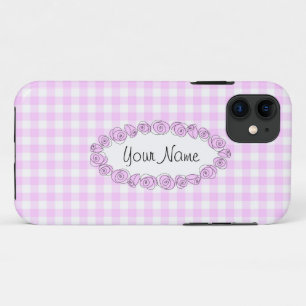 Nom Lilac rose coché coque iphone horizontal