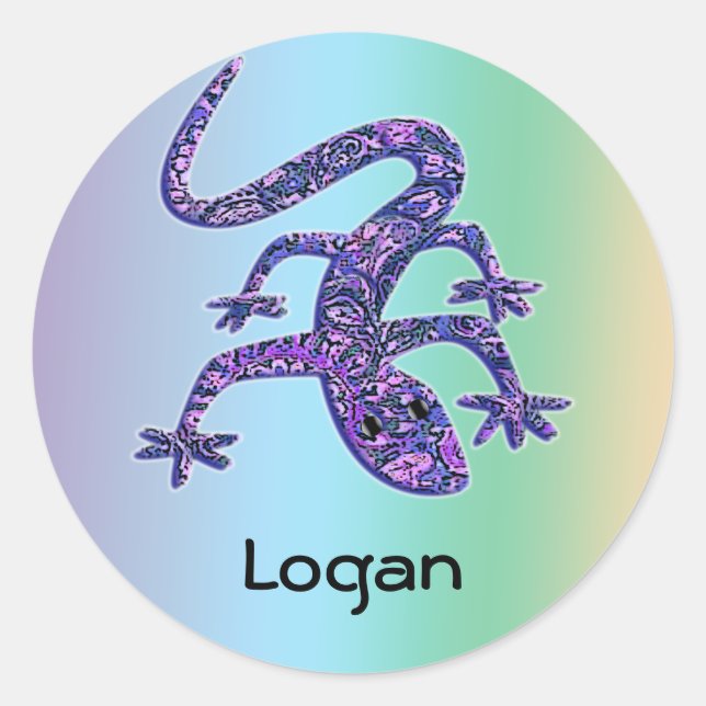 Nom Lizard Gecko Stickers Salamander | modifiable (Devant)