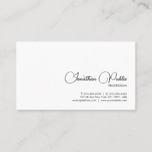 Nom manuscrit Carte de visite tendance