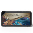 Nom manuscrit Fractal Blue Gold