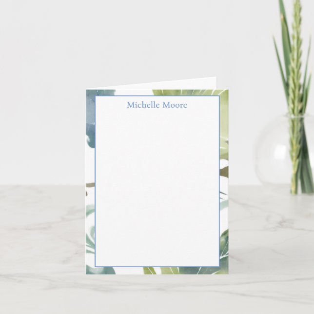 Nom minimaliste moderne clair Floral (Devant)