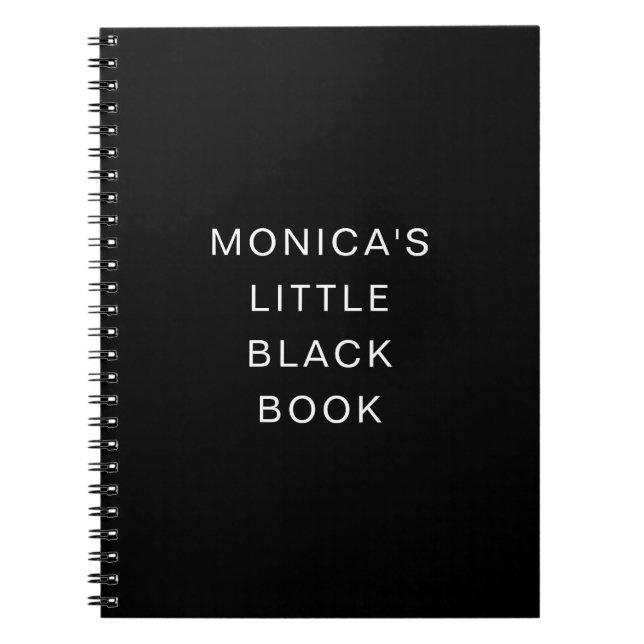 Nom minimaliste moderne Petit livre noir (Devant)