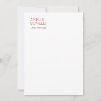 Nom Minimaliste Professionnel Carte Simple et Élég