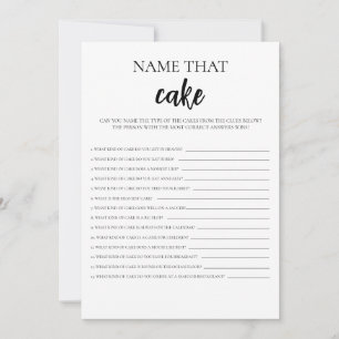 Nom minimaliste qui gâte Fête des mariées carte de