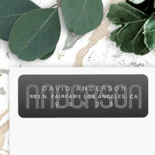 Nom moderne avec dégradé gris foncé subtil