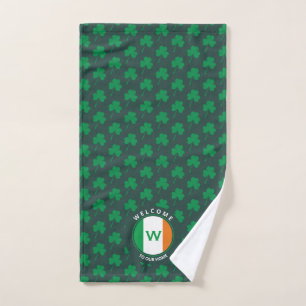 Nom moderne Monogram Irish Flag Shamrock
