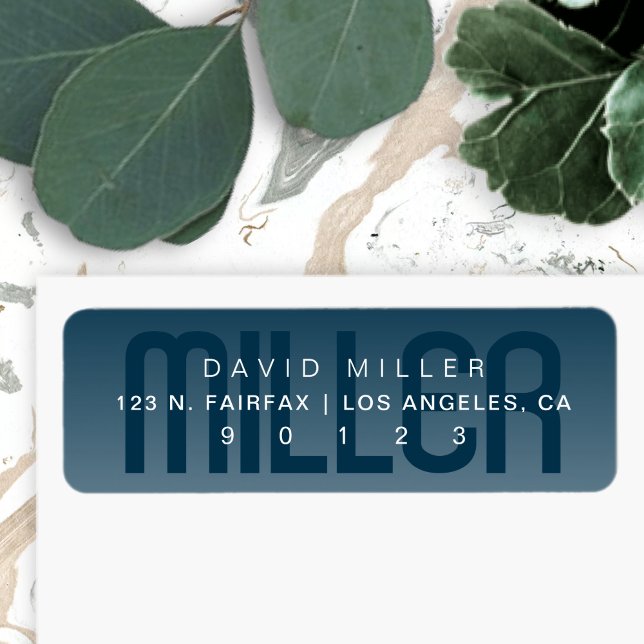 Nom moderne Subtil Très foncé Bleu Dégradé (Créateur téléchargé)