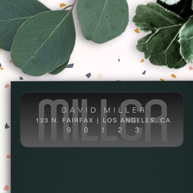 Nom moderne Subtile Gray Très foncé Gradient (Créateur téléchargé)