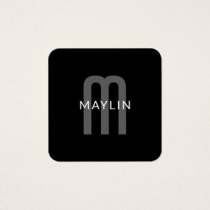 Nom Monogramme d'apparence moderne Noir gris bla