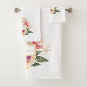Nom monogramme de la fleur de pivoine