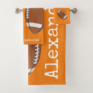 Nom monogramme football orange