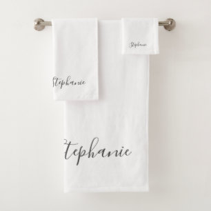 Nom Monogramme gris blanc Couleur personnalisée Él