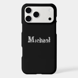 Nom monogramme moderne minimaliste noir blanc