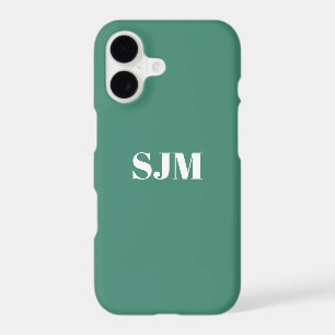 Nom monogramme personnalisé minimaliste aquamarine