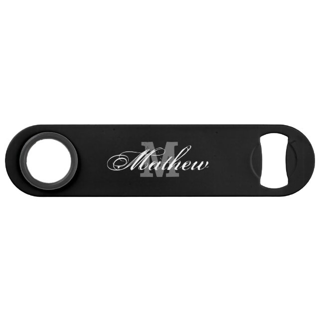 Nom monogramme personnalisé Pro Speed ouvre-boutei (Devant (Horizontal))