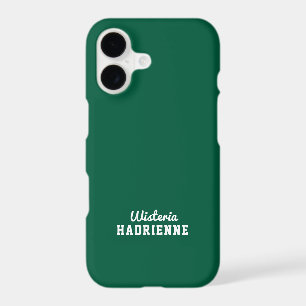Nom Monogramme Sportif Vert Moderne Blanc