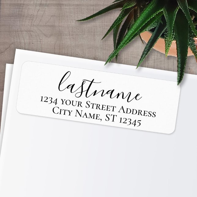 Nom - Morgana Script Adresse de retour personnalis (Personalized Return Address Labels)